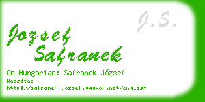 jozsef safranek business card