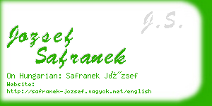 jozsef safranek business card